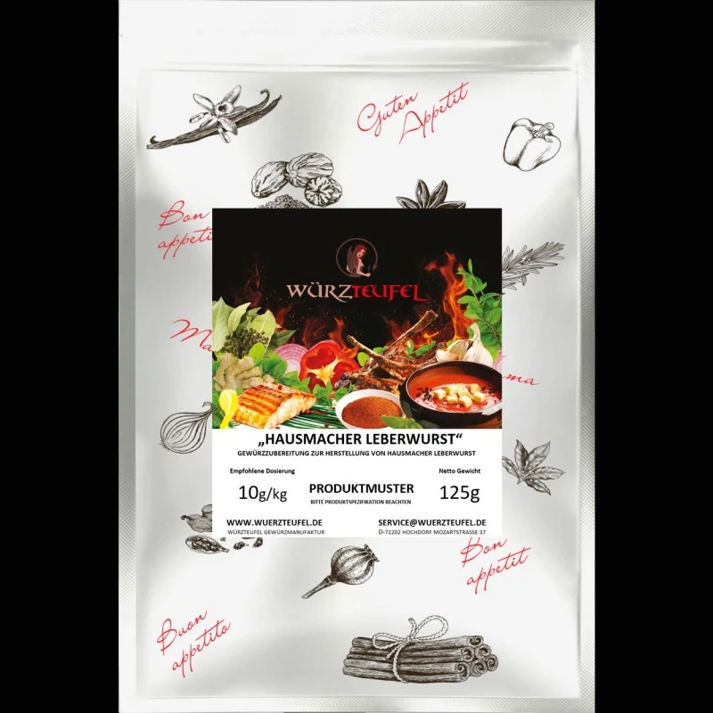 Leberwurst-Gewürz (Hausmacher Leberwurst) zur Wurstherstellung