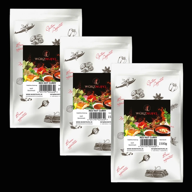 Curry scharf (Red Diablo), gemahlen