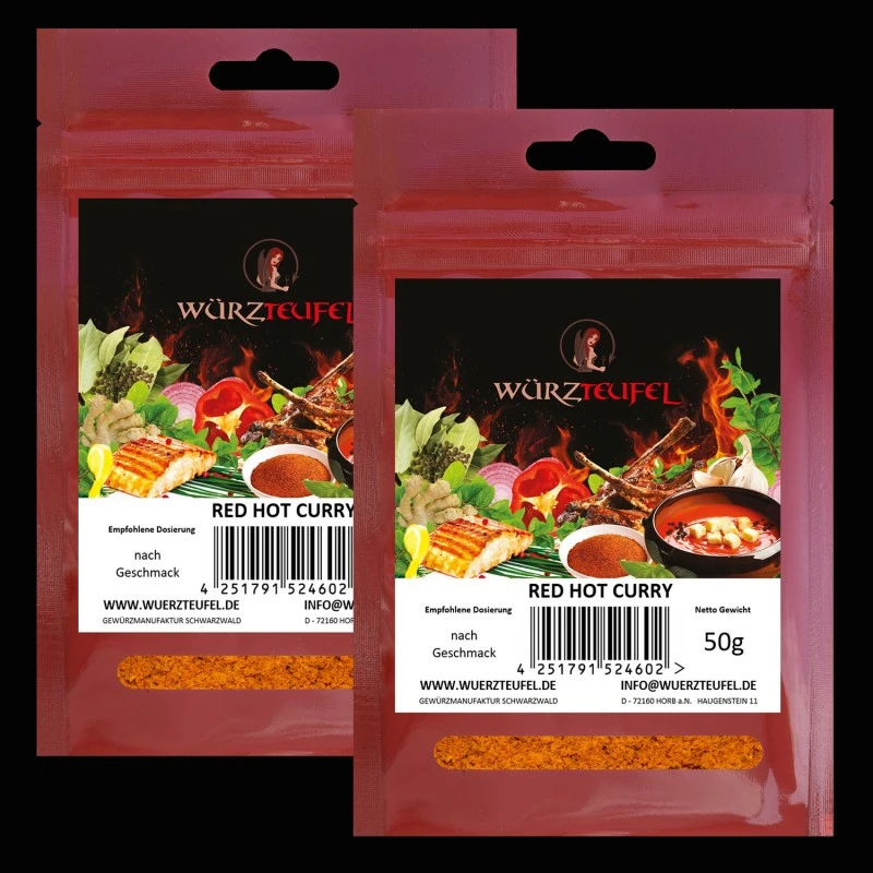 Curry scharf (Red Diablo), gemahlen