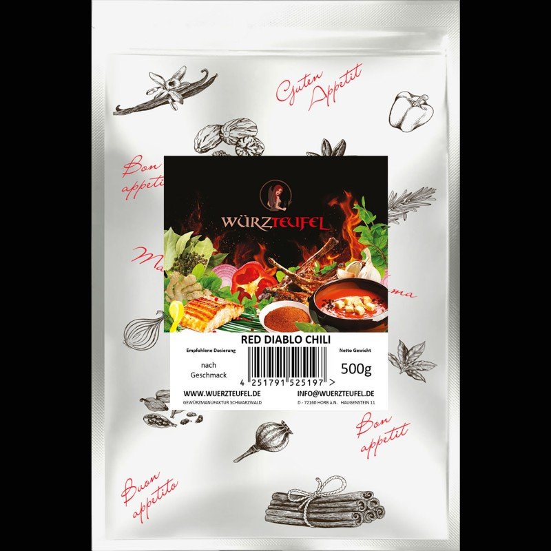 Red Diablo Chili, Hot Diavolo Chili