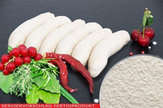 Kalbsbratwurst Schweizer Bratwurst Gewürzzubereitung