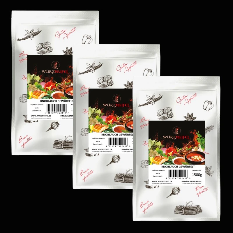 Knoblauch, fein gewürfelt (G1)