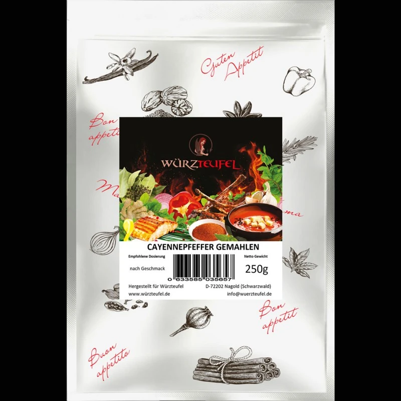 Cayennepfeffer gemahlen
