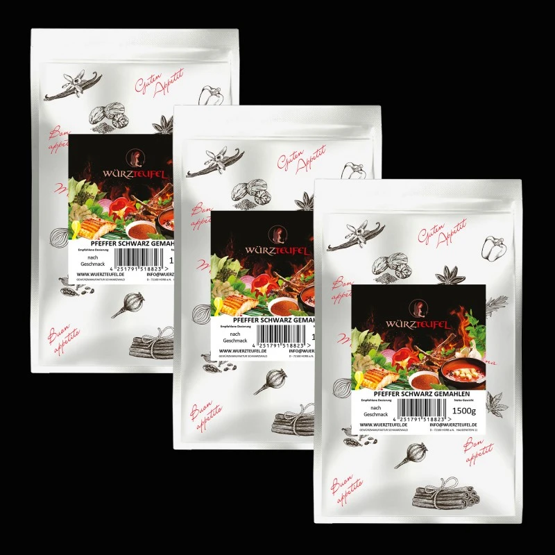 Pfeffer schwarz, gemahlen